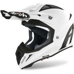 Casque De Moto Cross Enduro En Fibre Airoh AVIATOR ACE Blanc Brillant