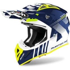 Casque De Moto Cross Enduro En Fibre Airoh AVIATOR ACE Glossy Blue Nemesis