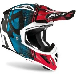 Casque De Moto Cross Enduro En Fibre Airoh AVIATOR ACE Kybon Blue Glossy Red -Airoh Soldes 2024 casque de moto cross enduro en fibre airoh aviator ace kybon blue glossy red 131026
