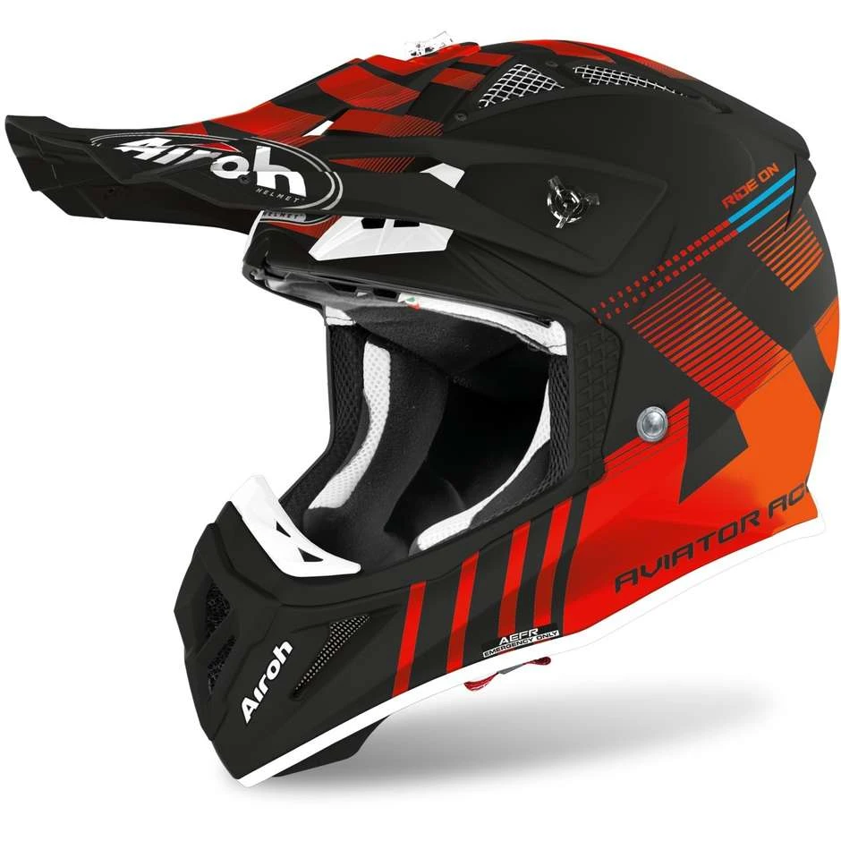 Casque De Moto Cross Enduro En Fibre Airoh AVIATOR ACE Nemesis Matt Orange 3 Casque De Moto Cross Enduro En Fibre Airoh AVIATOR ACE Nemesis Matt Orange