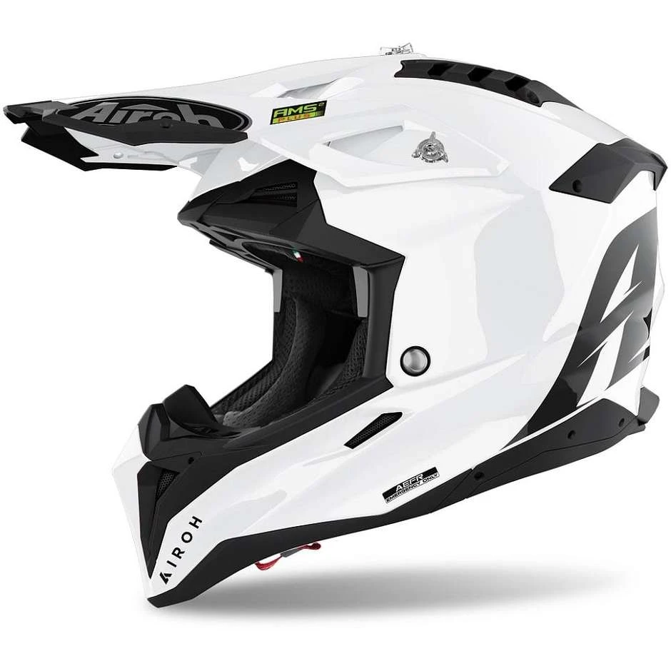 Casque De Moto Cross Enduro En Fibre HPC Airoh AVIATOR 3 Couleur Blanche 3 Casque De Moto Cross Enduro En Fibre HPC Airoh AVIATOR 3 Couleur Blanche