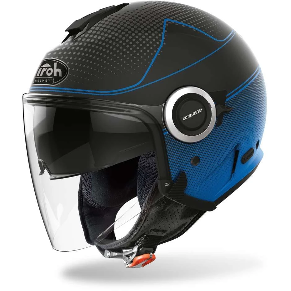 Casque De Moto Double Visière Jet Airoh HELIOS Map Matt Blue 3 Casque De Moto Double Visière Jet Airoh HELIOS Map Matt Blue