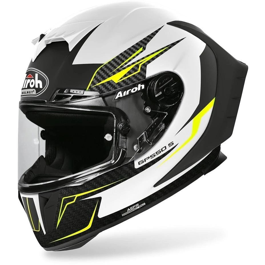 Casque De Moto Intégral En Fibre Airoh GP550 S Venom Matt White 3 Casque De Moto Intégral En Fibre Airoh GP550 S Venom Matt White