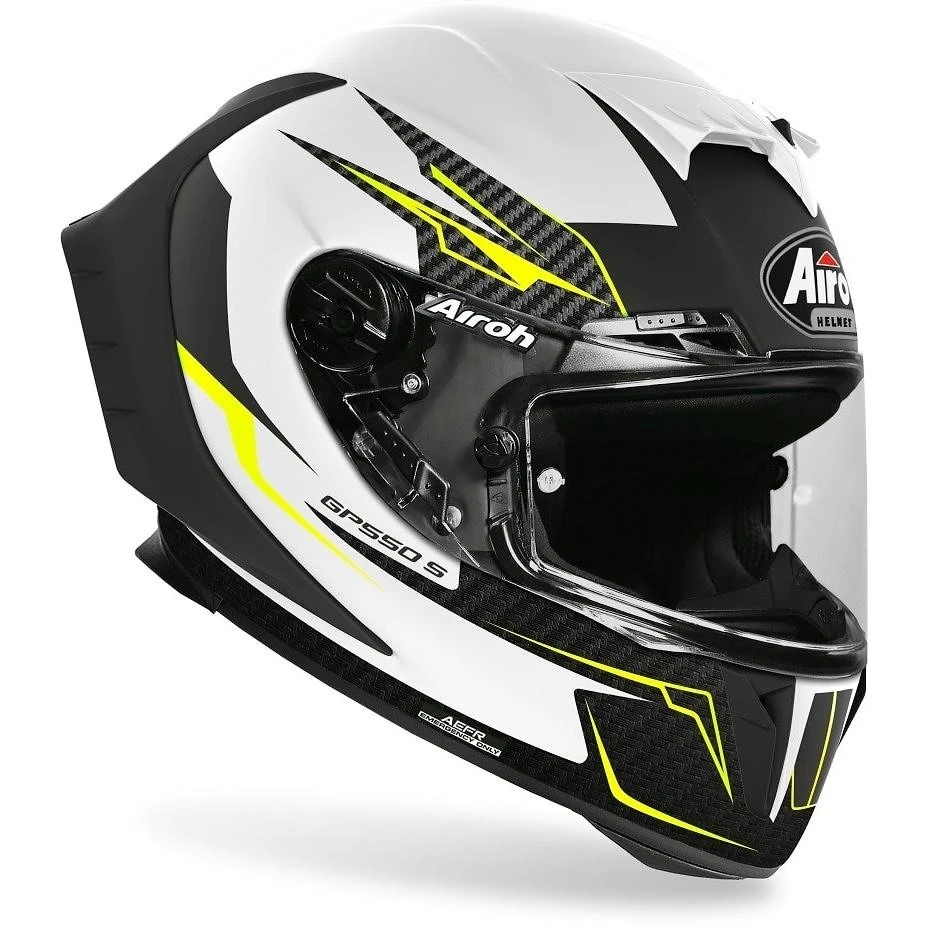 Casque De Moto Intégral En Fibre Airoh GP550 S Venom Matt White 6 Casque De Moto Intégral En Fibre Airoh GP550 S Venom Matt White – Image 4