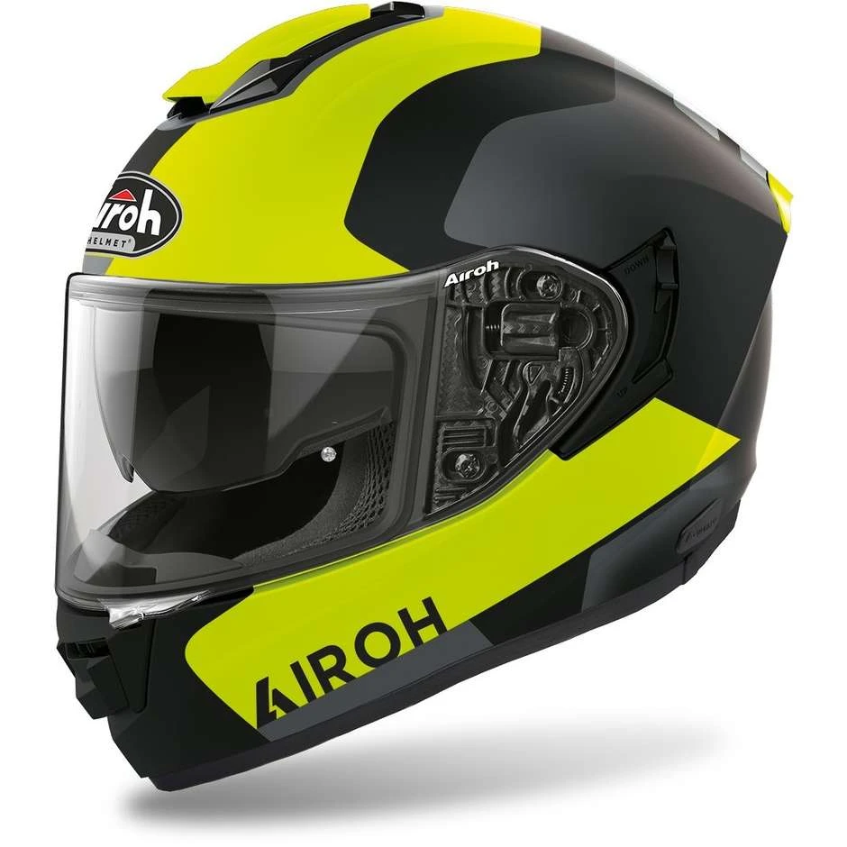 Casque De Moto Intégral En Fibre Airoh ST 501 Dock Jaune Mat 3 Casque De Moto Intégral En Fibre Airoh ST 501 Dock Jaune Mat