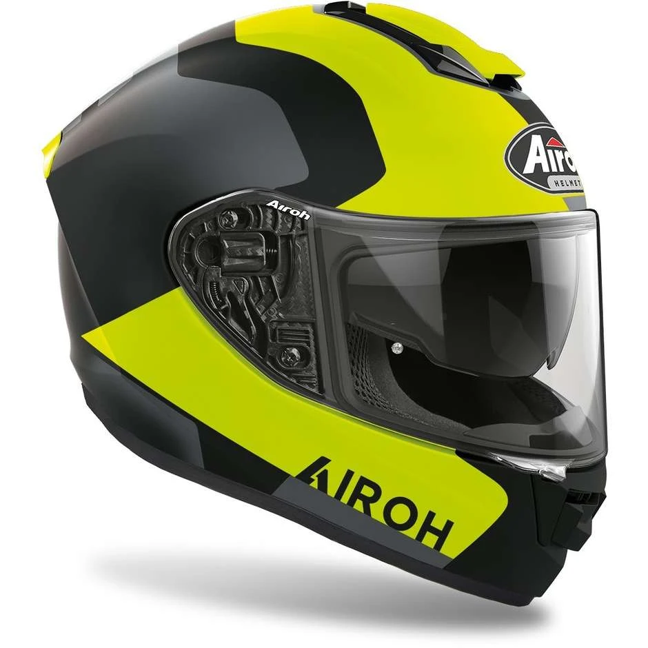 Casque De Moto Intégral En Fibre Airoh ST 501 Dock Jaune Mat 5 Casque De Moto Intégral En Fibre Airoh ST 501 Dock Jaune Mat – Image 3