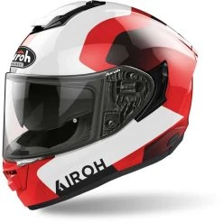Casque De Moto Intégral En Fibre Airoh ST 501 Glossy Red Dock