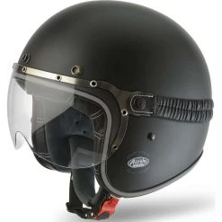 Casque De Moto Jet Custom Airoh Garage Color Matt Black