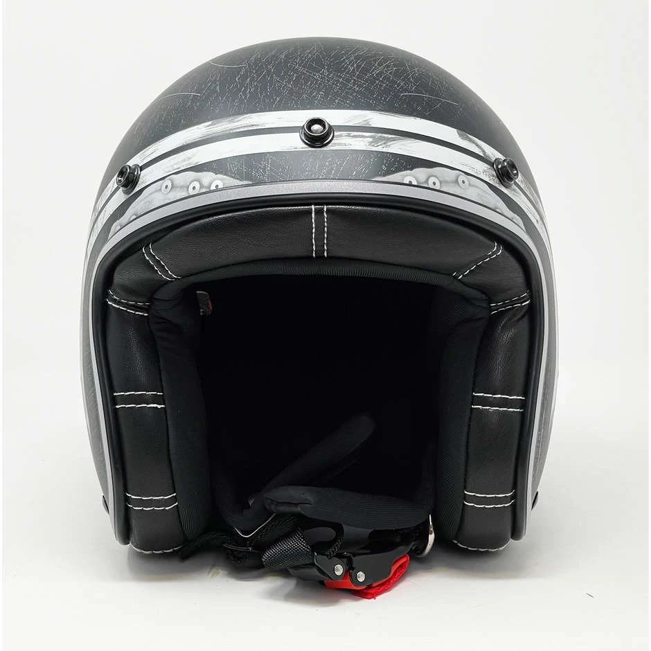 Casque De Moto Jet Custom Airoh Garage Raw Matt Avec Des Lunettes 12 Casque De Moto Jet Custom Airoh Garage Raw Matt Avec Des Lunettes – Image 10