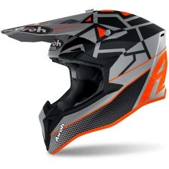 Casque Enfant Moto Cross Enduro Airoh WRAAP YOUTH Mood Matt Orange