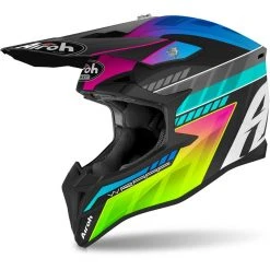 Casque Enfant Moto Cross Enduro Airoh WRAAP YOUTH Prism Opaque