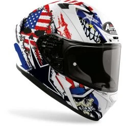 Casque Intégral Moto Airoh VALOR Uncle Sam Matt White -Airoh Soldes 2024 casque integral moto airoh valor uncle sam matt white 130946