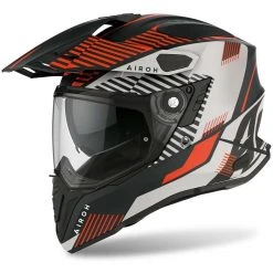 Casque Intégral Moto On-Off Touring Airoh COMMANDER Boost Orange Mat