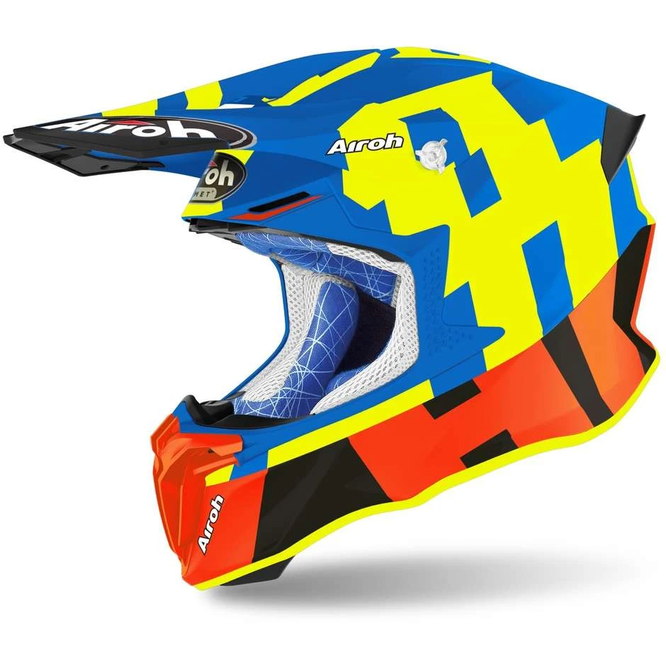 Casque Moto Cross Enduro Airoh TWIST 2.0 Frame Bleu Mat 3 Casque Moto Cross Enduro Airoh TWIST 2.0 Frame Bleu Mat