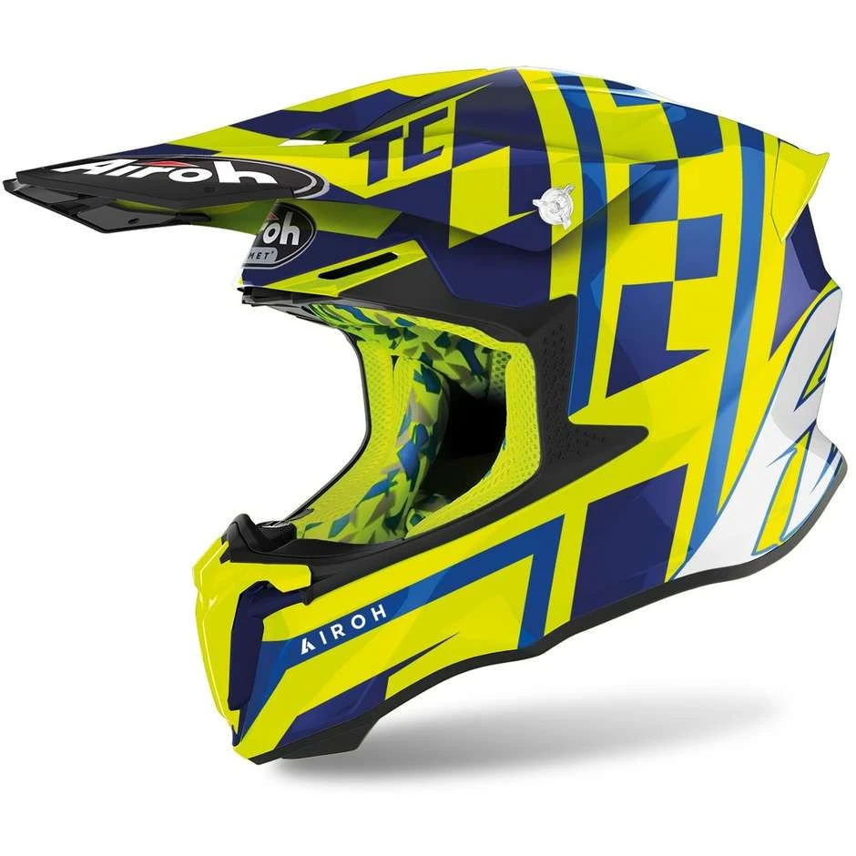 Casque Moto Cross Enduro Airoh TWIST 2.0 TC21 Jaune Brillant 3 Casque Moto Cross Enduro Airoh TWIST 2.0 TC21 Jaune Brillant