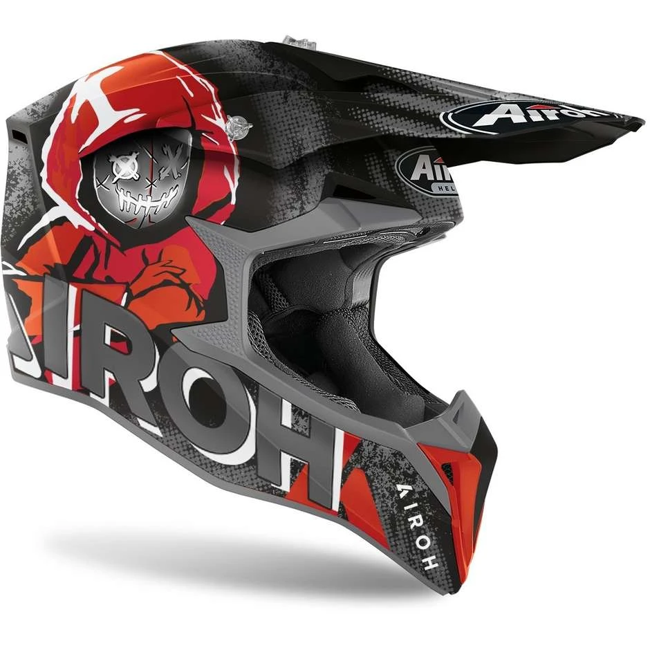 Casque Moto Cross Enduro Airoh WRAAP Alien Rouge Mat 5 Casque Moto Cross Enduro Airoh WRAAP Alien Rouge Mat – Image 3