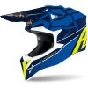 Casque Moto Cross Enduro Airoh WRAAP Mood Glossy Blue -Airoh Soldes 2024 casque moto cross enduro airoh wraap mood glossy blue 144852