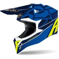 Casque Moto Cross Enduro Airoh WRAAP Mood Glossy Blue
