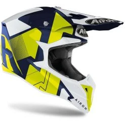 Casque Moto Cross Enduro Airoh WRAAP Raze Bleu Brillant -Airoh Soldes 2024 casque moto cross enduro airoh wraap raze bleu brillant 131939
