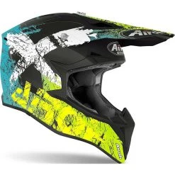 Casque Moto Cross Enduro Airoh WRAAP Smile Matt Yellow -Airoh Soldes 2024 casque moto cross enduro airoh wraap smile matt yellow 132331