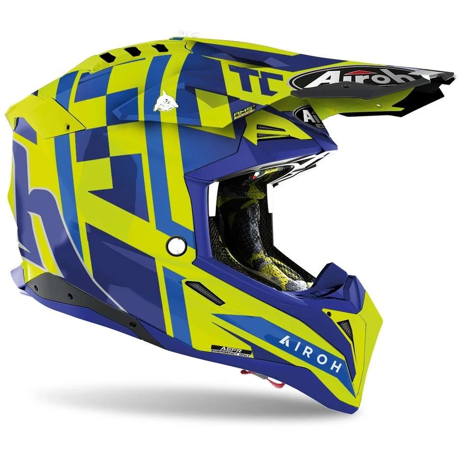 Casque Moto Cross Enduro En Fibre HPC Airoh AVIATOR 3 TC21 Brillant 5 Casque Moto Cross Enduro En Fibre HPC Airoh AVIATOR 3 TC21 Brillant – Image 3