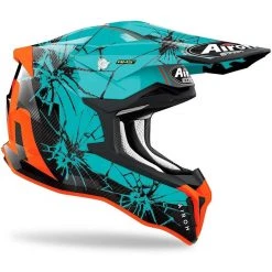 Casque Moto Cross Enduro En Fibre HPC Airoh STRYCKER Glossy Crack -Airoh Soldes 2024 casque moto cross enduro en fibre hpc airoh strycker glossy crack 107274