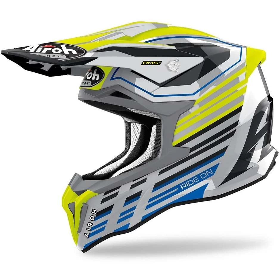 Casque Moto Cross Enduro En Fibre HPC Airoh STRYCKER Shaded Glossy Yellow 3 Casque Moto Cross Enduro En Fibre HPC Airoh STRYCKER Shaded Glossy Yellow