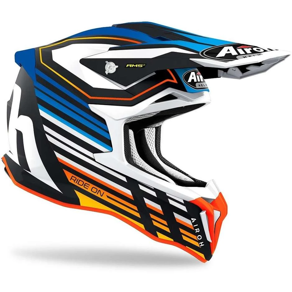 Casque Moto Cross Enduro En Fibre HPC Airoh STRYCKER Shaded Matt Blue 5 Casque Moto Cross Enduro En Fibre HPC Airoh STRYCKER Shaded Matt Blue – Image 3
