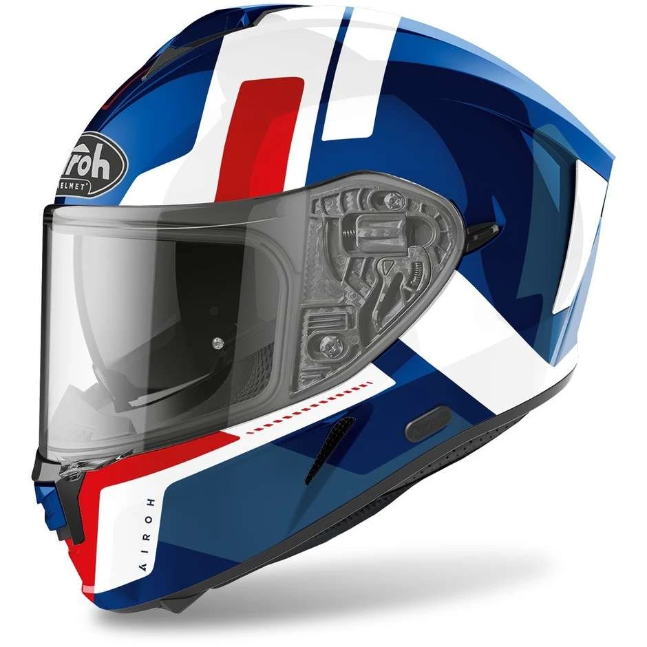 Casque Moto Intégral Airoh SPARK Shogun Bleu Rouge Brillant 3 Casque Moto Intégral Airoh SPARK Shogun Bleu Rouge Brillant