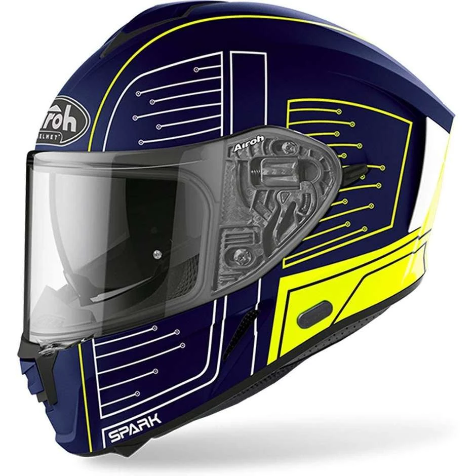 Casque Moto Intégral Double Visière Airoh SPARK Cyrcuit Bleu Mat 3 Casque Moto Intégral Double Visière Airoh SPARK Cyrcuit Bleu Mat