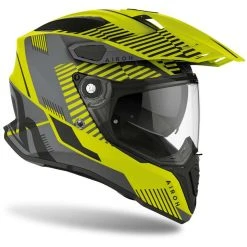 Casque Moto Intégral On-Off Touring Airoh COMMANDER Boost Jaune Mat -Airoh Soldes 2024 casque moto integral on off touring airoh commander boost jaune mat 144839