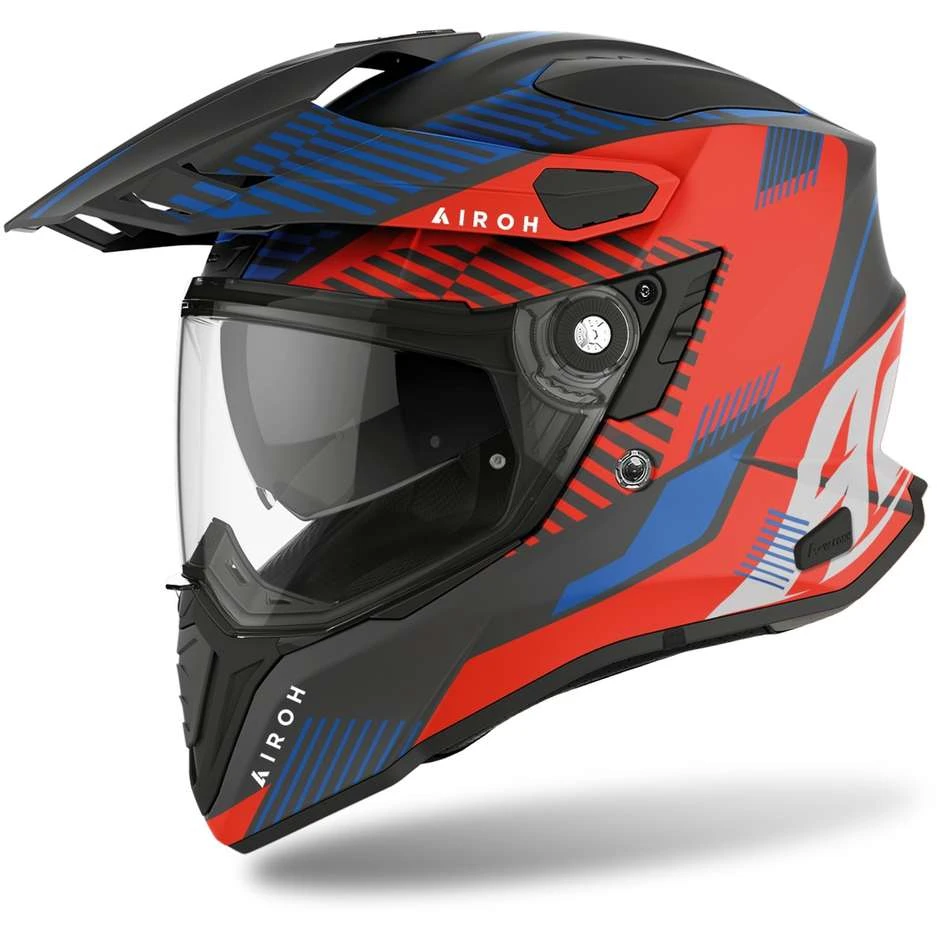 Casque Moto Intégral On-Off Touring Airoh COMMANDER Boost Rouge Bleu Opaque 3 Casque Moto Intégral On-Off Touring Airoh COMMANDER Boost Rouge Bleu Opaque