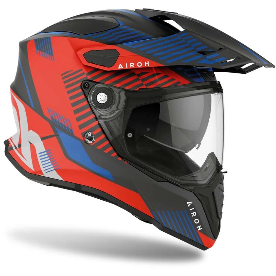 Casque Moto Intégral On-Off Touring Airoh COMMANDER Boost Rouge Bleu Opaque 4 Casque Moto Intégral On-Off Touring Airoh COMMANDER Boost Rouge Bleu Opaque – Image 2