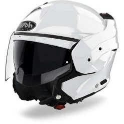 Casque Moto Modulaire Double Homologation P/J Airoh MATHISSE Couleur Blanc Brillant