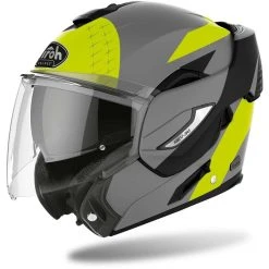 Gazebo Parts Direct Sales Store 46 Casque Moto Modulaire Double Homologation P/J Airoh REV 19 Plomb Jaune Mat