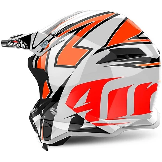 Cross Enduro Casque De Moto Airoh Terminator Open Vision Shock Orange Glossy White 4 Cross Enduro Casque De Moto Airoh Terminator Open Vision Shock Orange Glossy White – Image 2