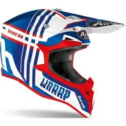 Cross Enduro Casque De Moto Airoh WRAAP Broken Blue Glossy Red -Airoh Soldes 2024 cross enduro casque de moto airoh wraap broken blue glossy red 132320