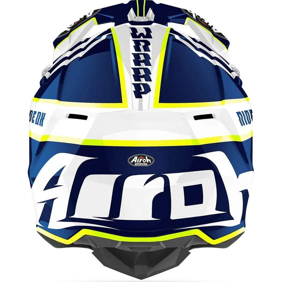 Cross Enduro Casque De Moto Airoh WRAAP Broken Glossy Blue 5 Cross Enduro Casque De Moto Airoh WRAAP Broken Glossy Blue – Image 3